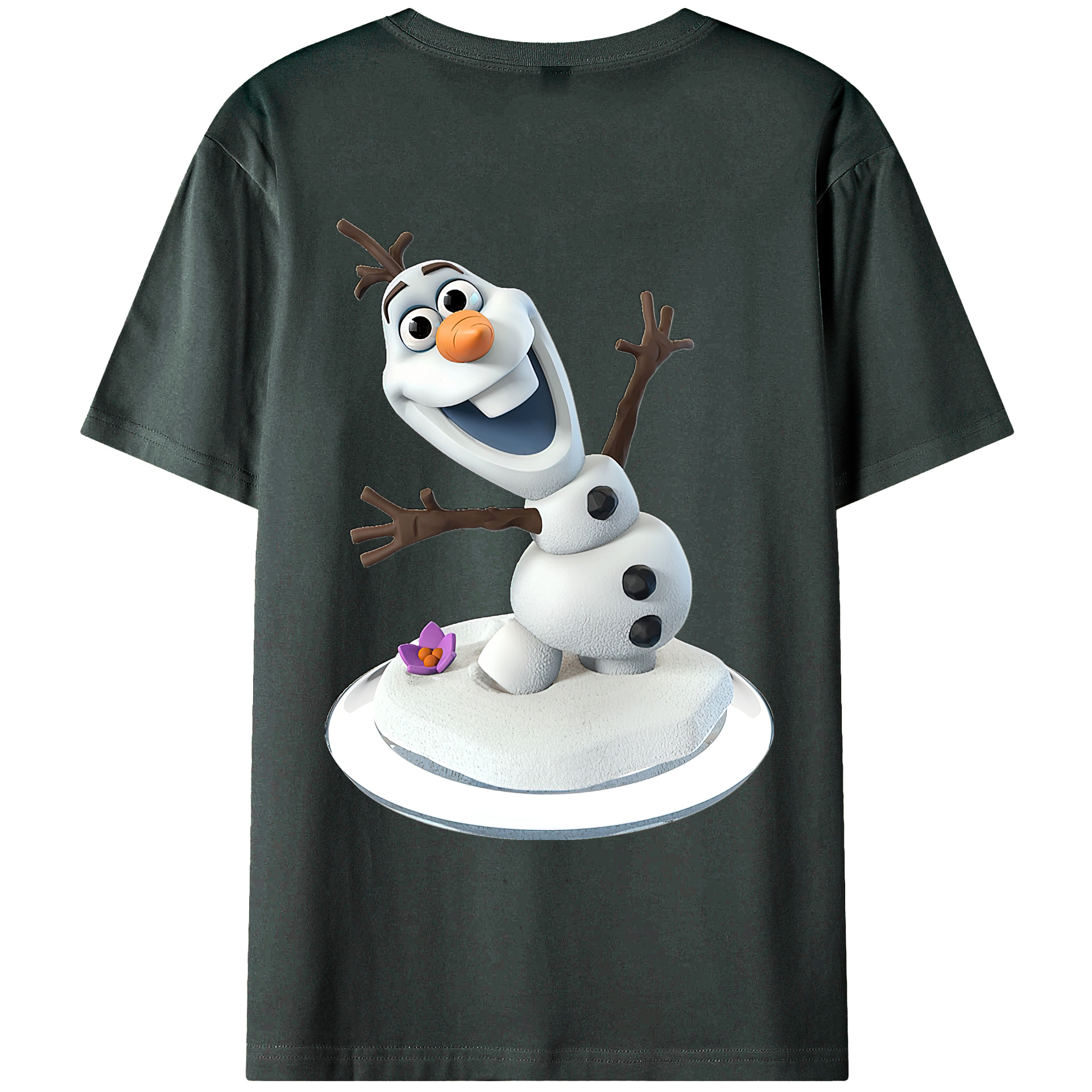 （画像用） アナと雪の女王 アンナ エルサ Frozen Anna Elsa 綿100％ メンズ半袖Tシャツ（バックプリント） 通気性